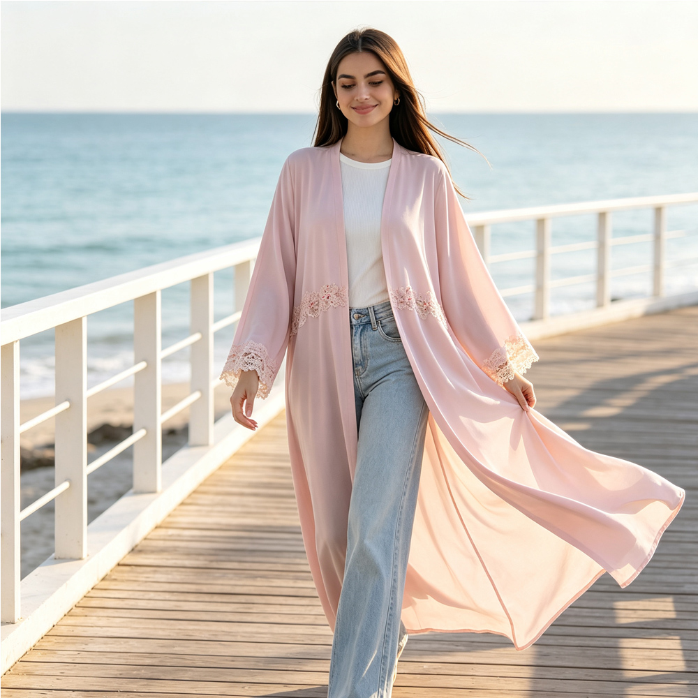 Embroidery Kebaya - Abaya Dubai Ricamata da Donna con