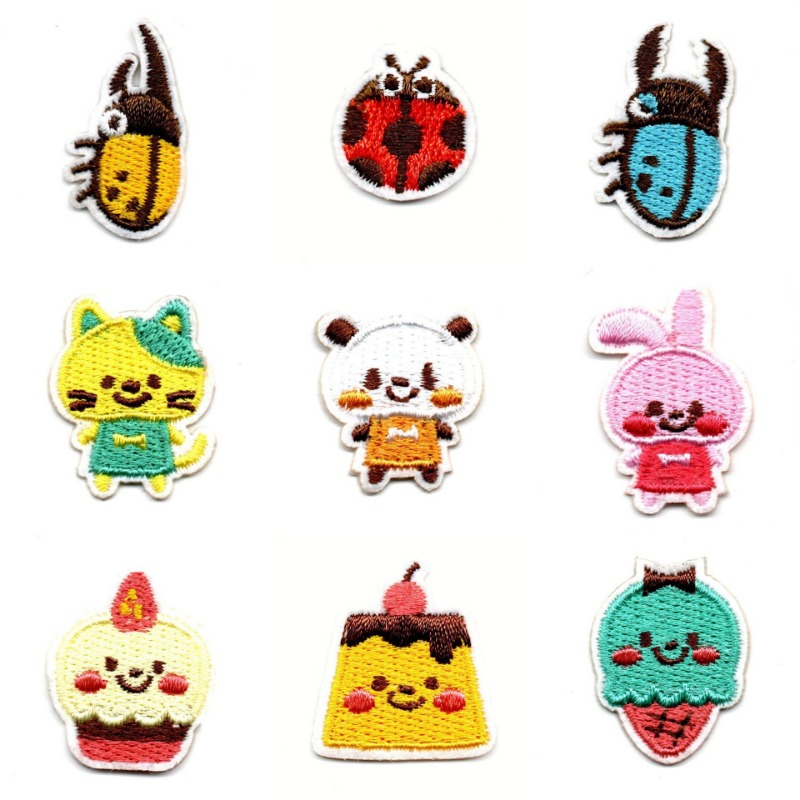 Embroidery Lady Bug - 50 pz/lotto Stick-on Anime Ricamo Patch