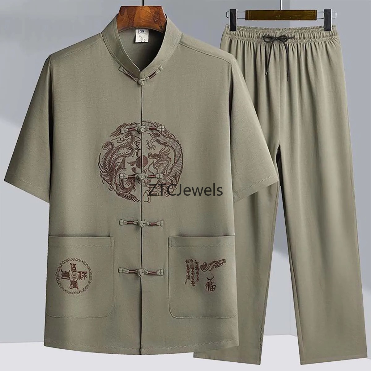Completo Tradizionale Cinese K - Embroidery Cotton Shirt recensione e prezzo